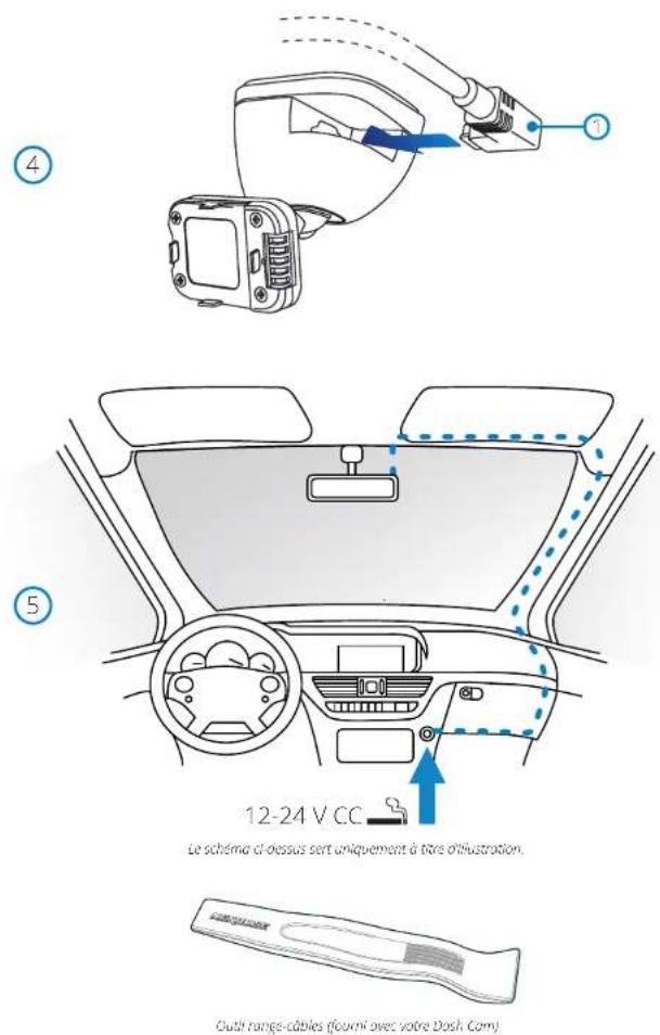 NEXT BASE 222G - Fixer le support à la caméra dash cam - 1