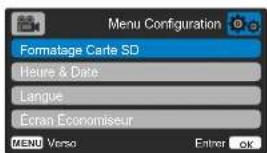NEXT BASE 222XR - Options du menu configuration - 1