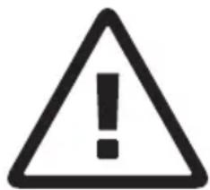 Warning symbol with exclamation mark inside a triangle