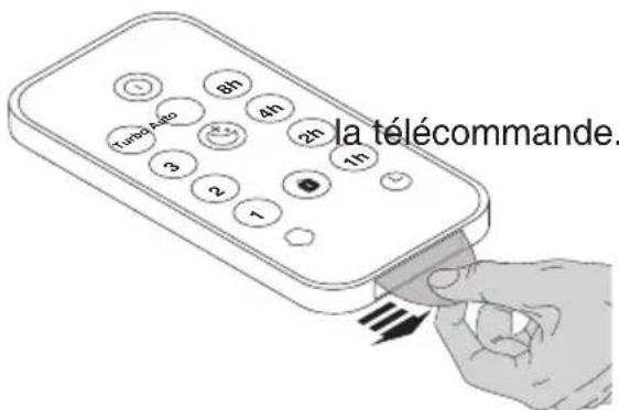 Turbio Audio 8h 4h 2h 1h la télécommande.