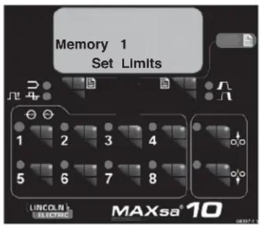 LINCOLN ELECTRIC MAXsa 10 Controller - Réglages des limites - 1