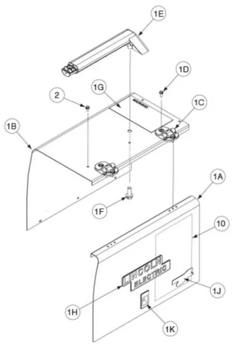 LINCOLN ELECTRIC Easy MIG 140 - Wraparound &amp; Door Assembly - 1