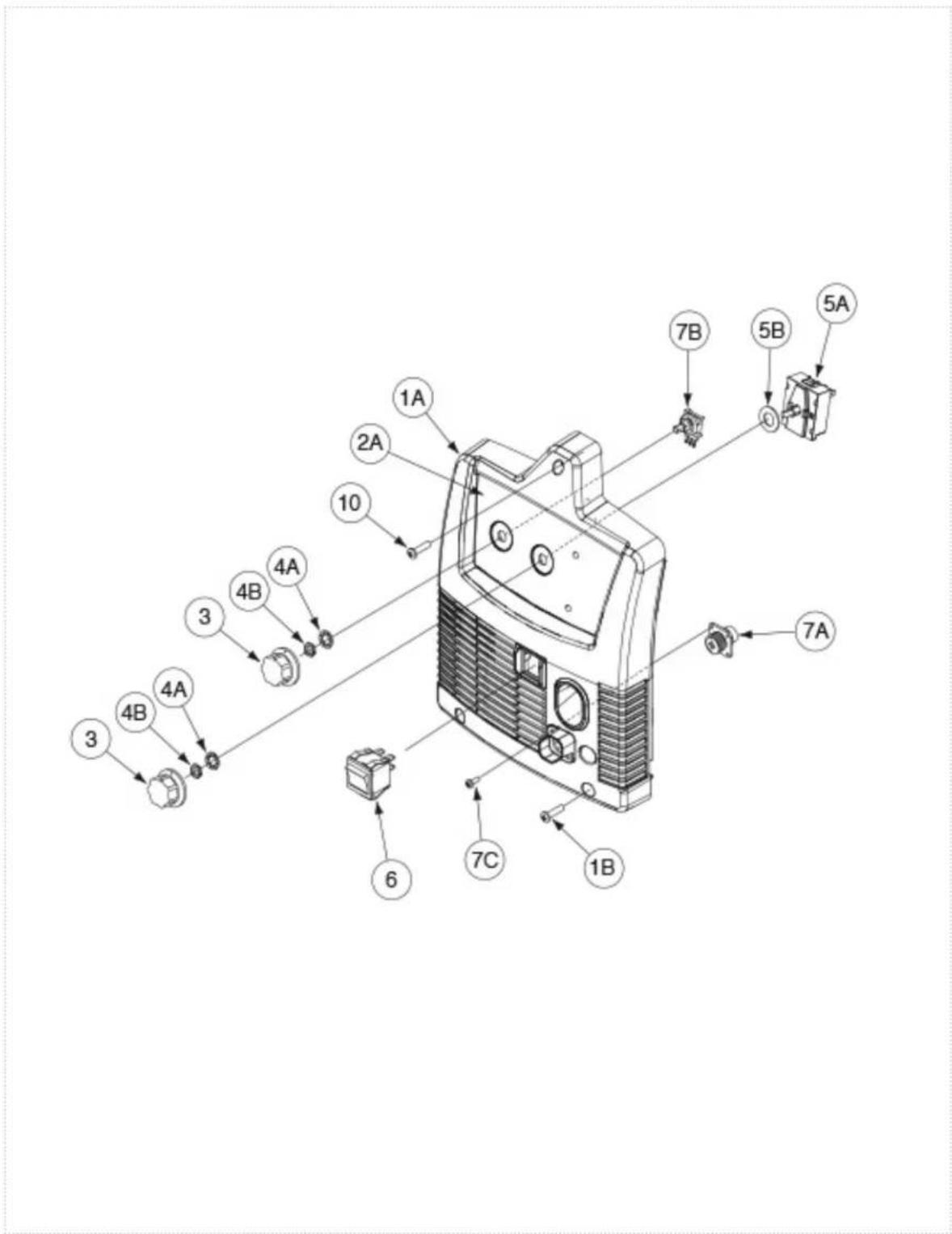 LINCOLN ELECTRIC Easy MIG 140 - Case Front Assembly - 1