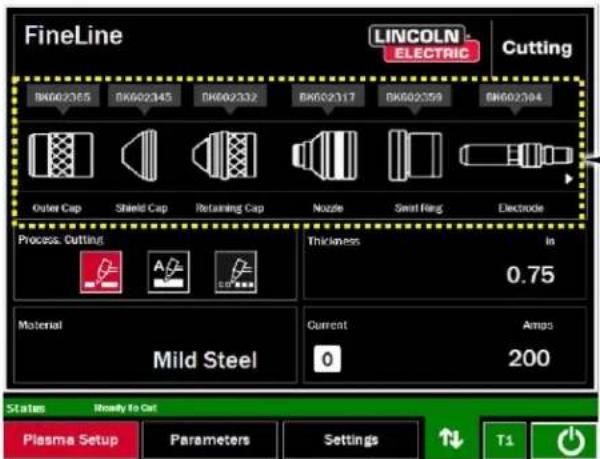 LINCOLN ELECTRIC Fineline Arc Start Console - Installation des consommables - 1