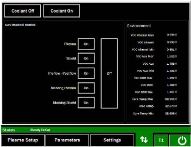 LINCOLN ELECTRIC Fineline Arc Start Console - Écran d'état > diagnostics - 1
