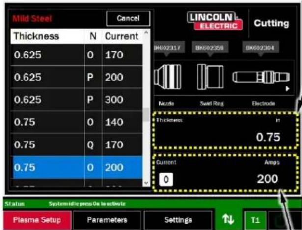 LINCOLN ELECTRIC Fineline Arc Start Console - Configurer la configuration du plasma - 2