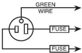 LINCOLN ELECTRIC 180i MP Multiprocess Wire Feeder Welder - INPUT AND GROUND CONNECTIONS - 1