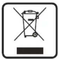 Prohibition sign depicting a trash bin crossed out by diagonal lines, indicating no waste or discharge.