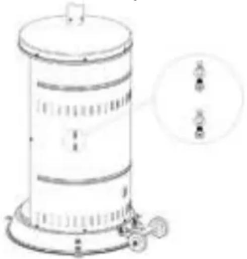 Hendi Lounge Heater 272411 - Racordarea la o butelie de gaz - 1