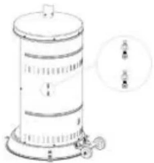 Hendi Lounge Heater 272411 - PŘIPOJENÍ K PLYNOVÉ LÁHVI - 1