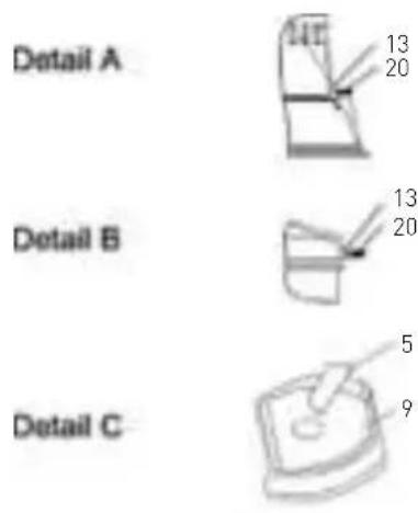Hendi Lounge Heater 272411 - Meegeleverde montageonderdelen: - 3