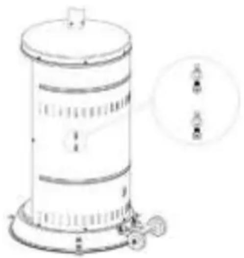 Hendi Lounge Heater 272411 - Connecting to a gas cylinder - 1
