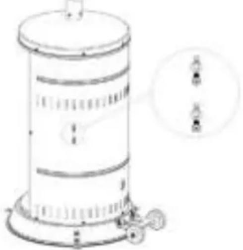 Hendi Lounge Heater 272411 - Colelgamento della bombola di gas - 1