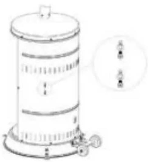 Hendi Lounge Heater 272411 - Csatlakoztatás gázpalackhoz - 1