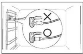 Diagram showing two labeled electrical connectors with a cross symbol and circle, possibly indicating a junction or connection point.