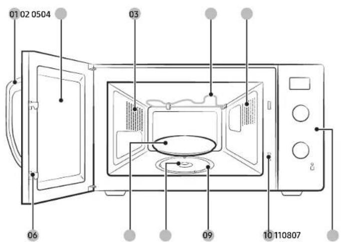SAMSUNG MG23K3614AK - Microwave oven features - 1