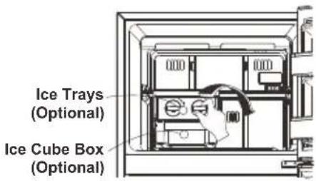 Ice Trays (Optional) Ice Cube Box (Optional)
