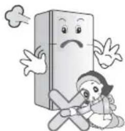 LG GLC502HQCN - Do not insert hand into the bottom of the refrigerator. - 1