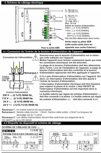 Emko ESM3700N - SEMKO ESM 3700-N taille DIN 77 x 35 indicateur de process numérique - 5