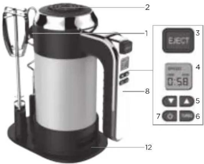 WESTINGHOUSE WKHM250BK - BESCHREIBUNG DER TEILE - 1