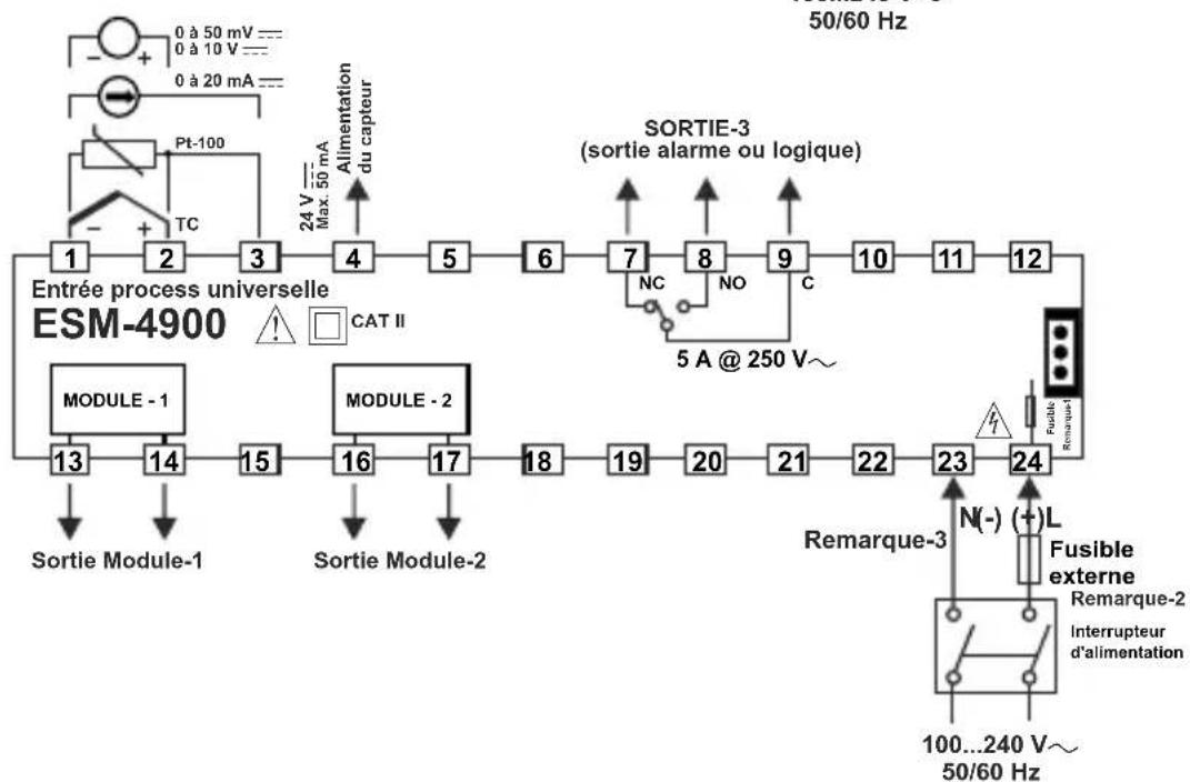 Emko ESM4400 - Câblages électriques - 2