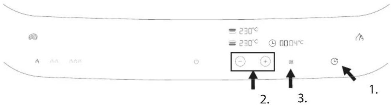 Zwilling ENFINIGY - Ajuste manual de la duración del programa / temporizador - 2