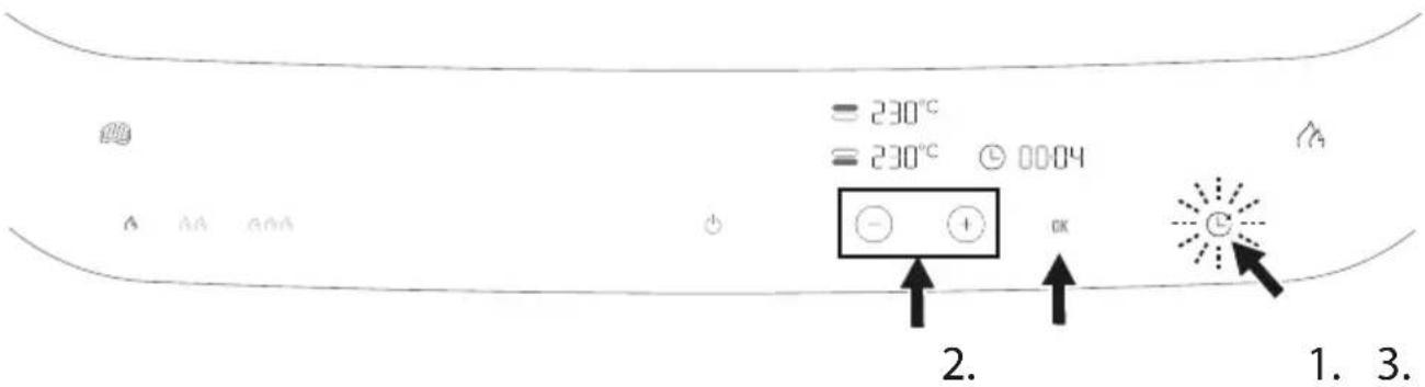 Zwilling ENFINIGY - A program időtartamának / időzítőjének kézi beállítása - 1