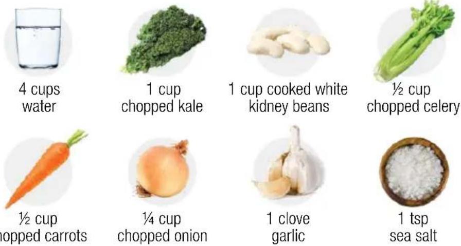 Tribest Soyabella SB130 - KALE AND WHITE BEAN SOUP - 1
