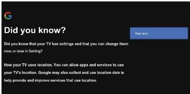 PANASONIC TX65LXW704 - Stap 4: Lees en ga akkoord met de voorwaarden en het privacybeleid van de Google-service. - 1