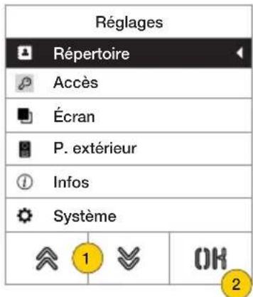 Vimar ELVOX 41018 - Menu installateur - 1