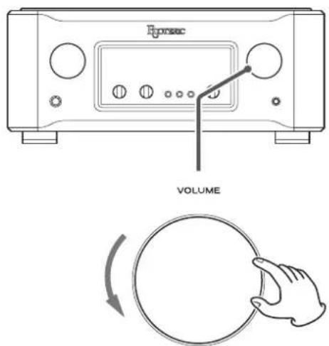 Esoteric F07 - Turn the unit's VOLUME knob counterclockwise to minimize the volume. - 1