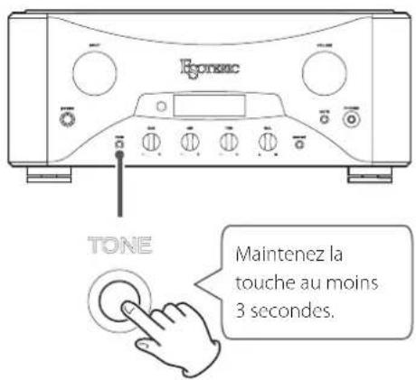 Esoteric Grandioso F1 - Maintenez pressée au moins 3 secondes la touche TONE de contournement des commandes de tonalité. - 1