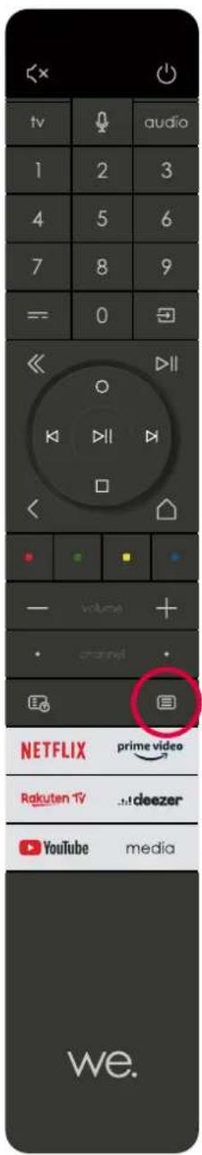 tv 1 4 7 == 0 audio 3 6 9 volume + channel NETFLIX Rakuten TV YouTube media we.