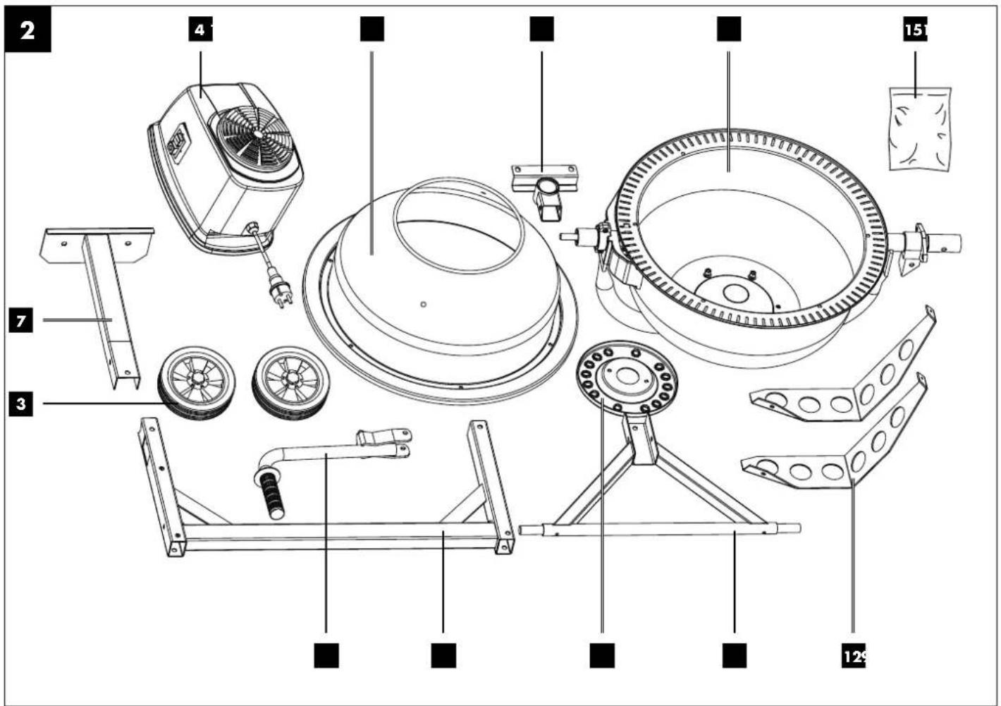 PARKSIDE IAN 401421 - BÉTONNIÈRE - 1