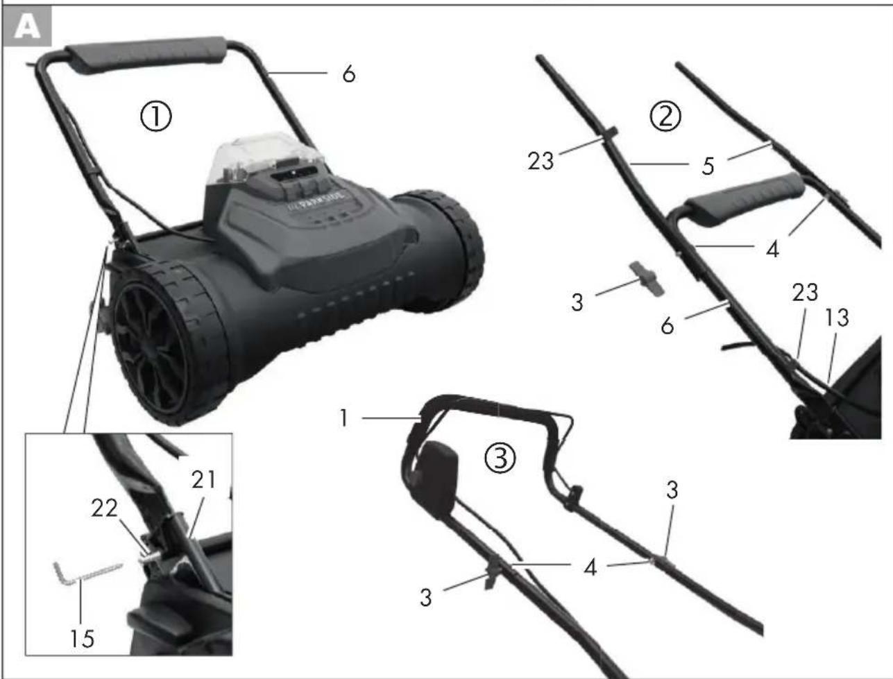 PARKSIDE PSMA 20Li A1 - Cordless Cylinder Lawnmower 20V - 2