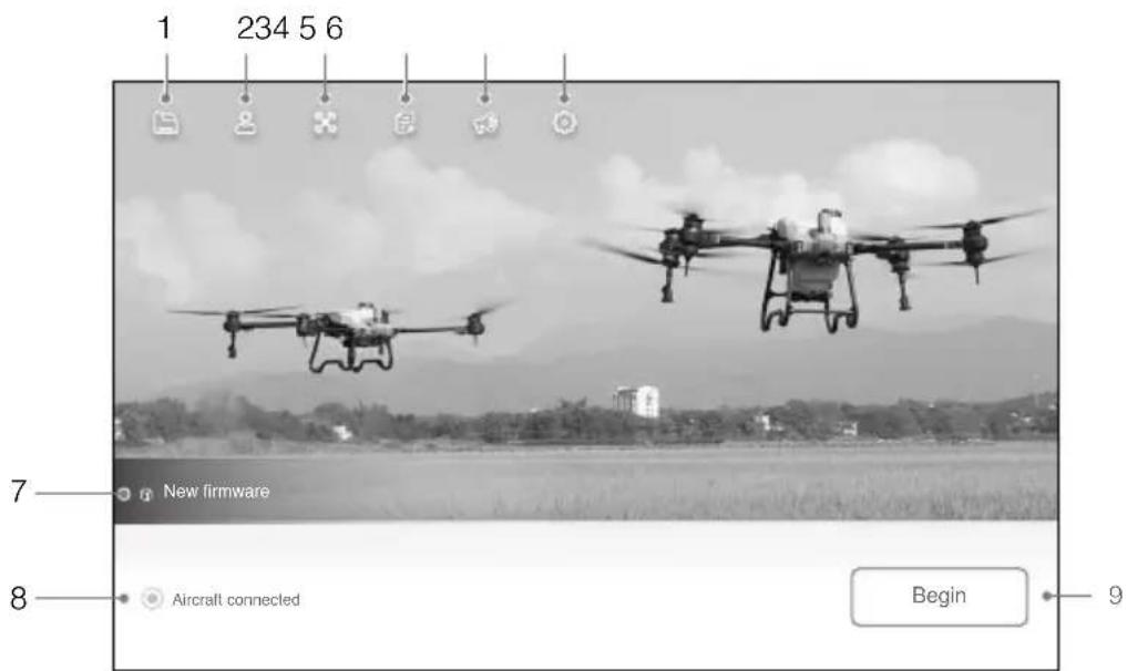 DJI Agras T40 - DJI Agras App (Οθόνη πληροφοριών και περιβάλλον εργασίας χρήστη) - 1