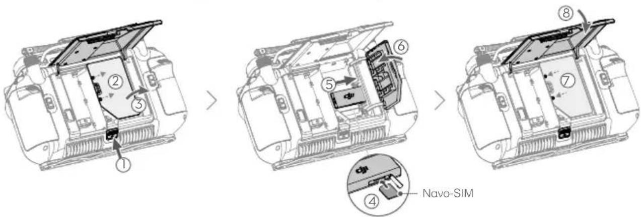 DJI Agras T40 - Τοποθέτηση του Dongle και της κάρτας SIM - 2