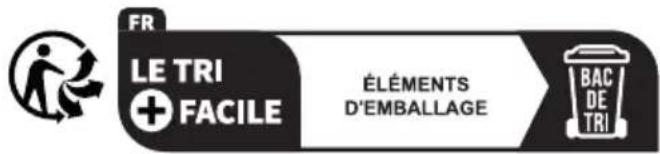 FR LE TRI + FACILE ÉLÉMENTS D'EMBALLAGE BAC DE TRI