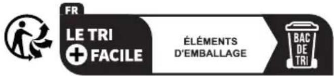 FR LE TRI + FACILE ÉLÉMENTS D'EMBALLAGE BAC DE TRI