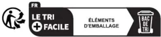 FR LE TRI + FACILE ÉLÉMENTS D'EMBALLAGE BAC DE TRI