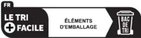 FR LE TRI + FACILE ÉLÉMENTS D'EMBALLAGE BAC DE TRI