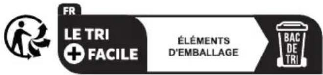 FR LE TRI + FACILE ÉLÉMENTS D'EMBALLAGE BAC DE TRI