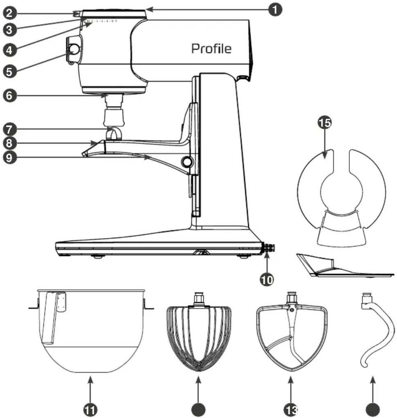 GE Profile P8MSASS6TOW - Piezas Incluidas - 1