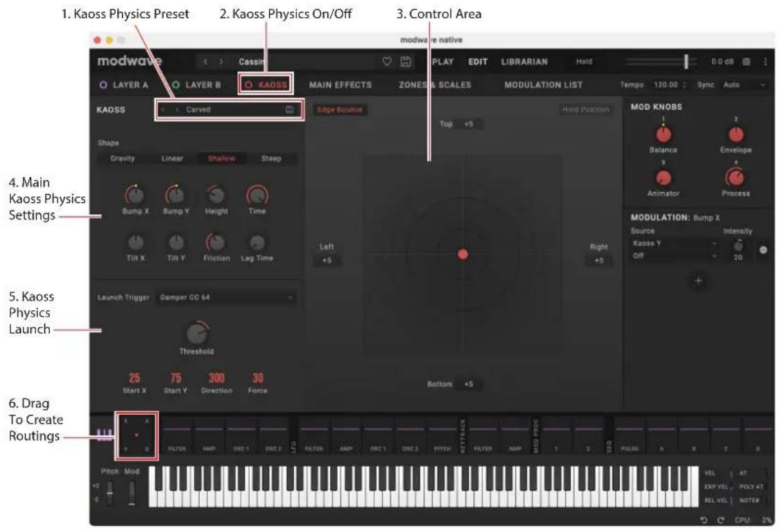 KORG Modwave native - Kaoss Physicsページ - 1