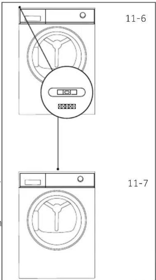 HAIER HD90A3939R - Balansera torktumlaren framifrån bak (bild 11-6): - 1