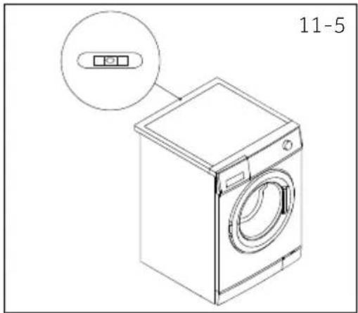HAIER HD90A3939R - Balansera torktumlaren sida till sida (bild 11-5): - 1