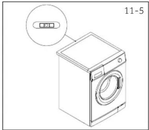 HAIER HD90A3939R - Nivelez le sèche-linge latéralement (fig. 11-5): - 1