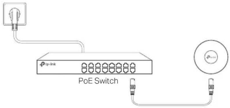 TP-LINK Omada EAP223 - Via een PoE switch - 1