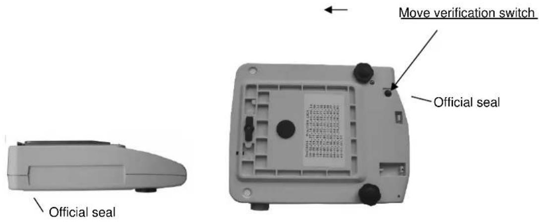 Move verification switch Official seal Official seal