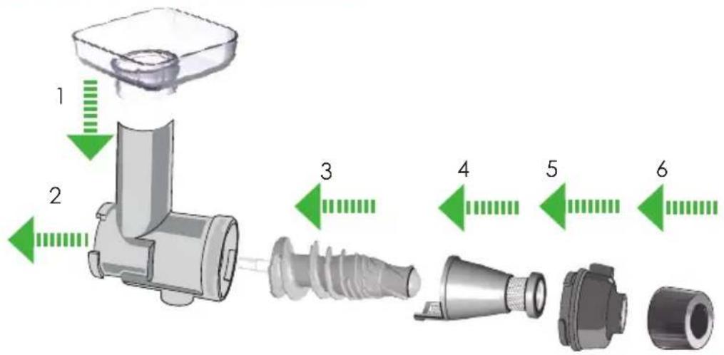 OMEGA CUBE300 - JUICING AND HOMOGENIZING COMPONENTS - 1